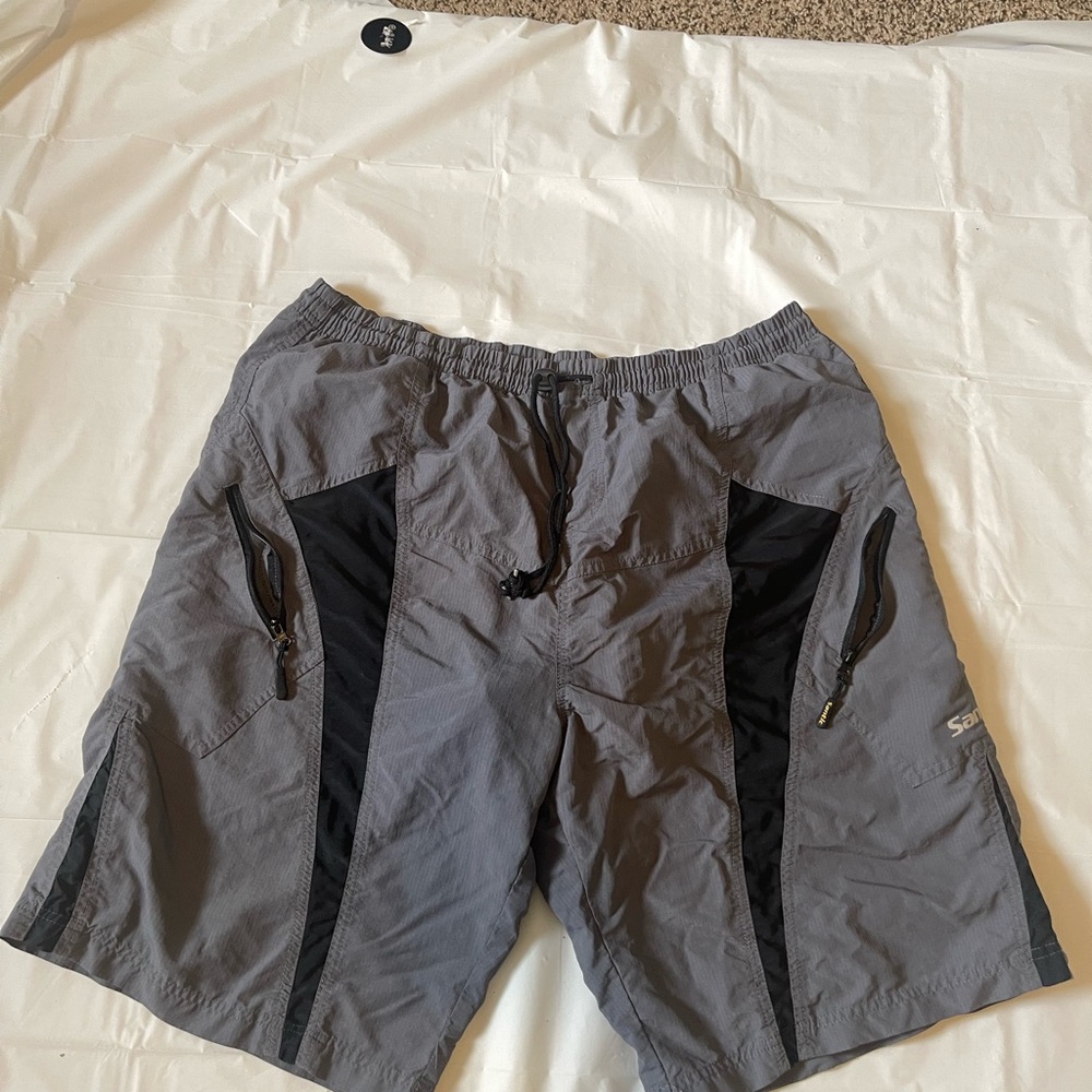 SANTIC NYLON MOUNTAIN BIKE SHORTS SWIM TRUNKS GREY COLOR ZISE 4XL